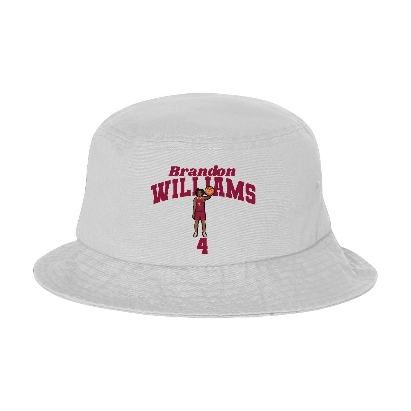 Bucket Cap — Signature Arch in White