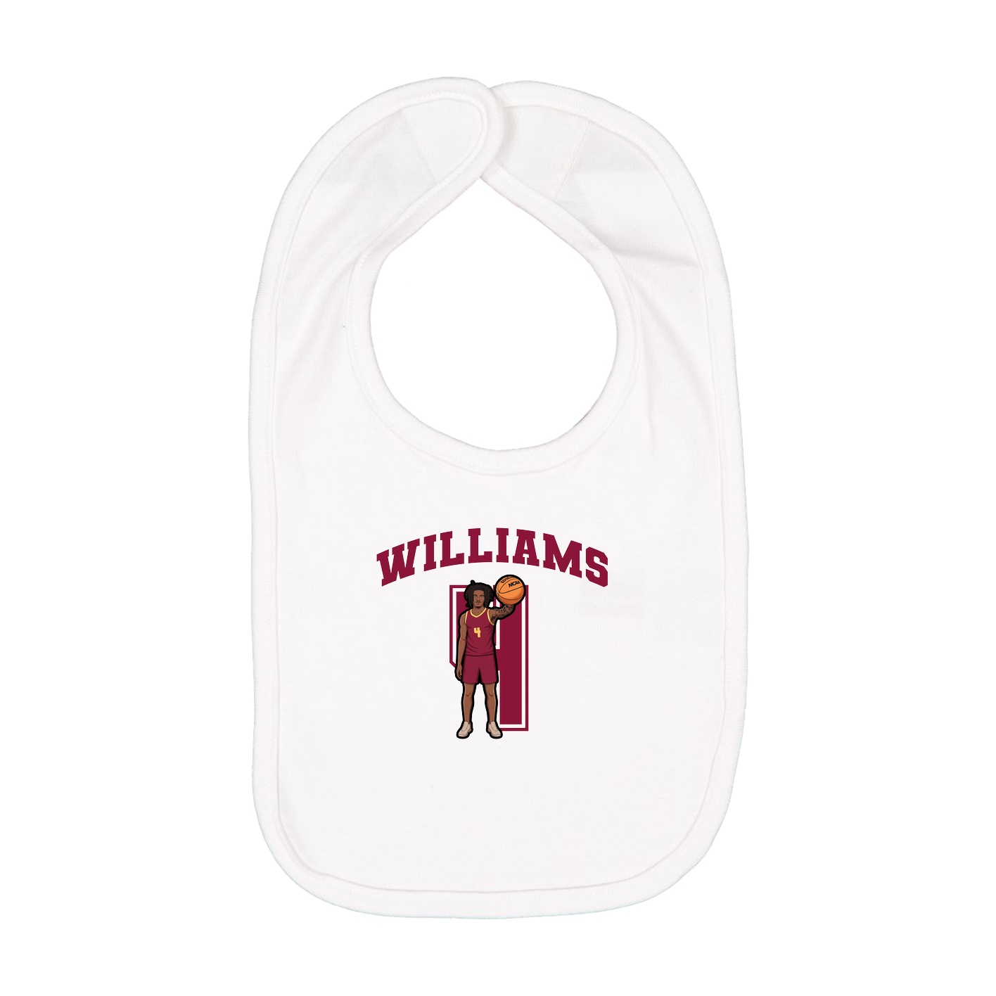 Infant Bib — Number in White