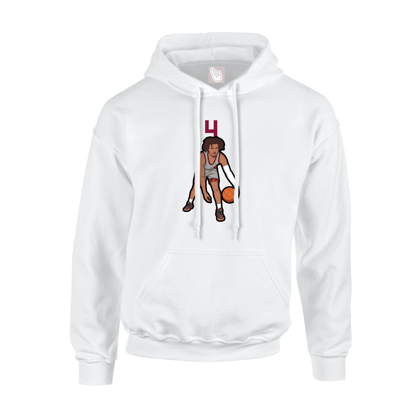 Hoodie — Number Top in White