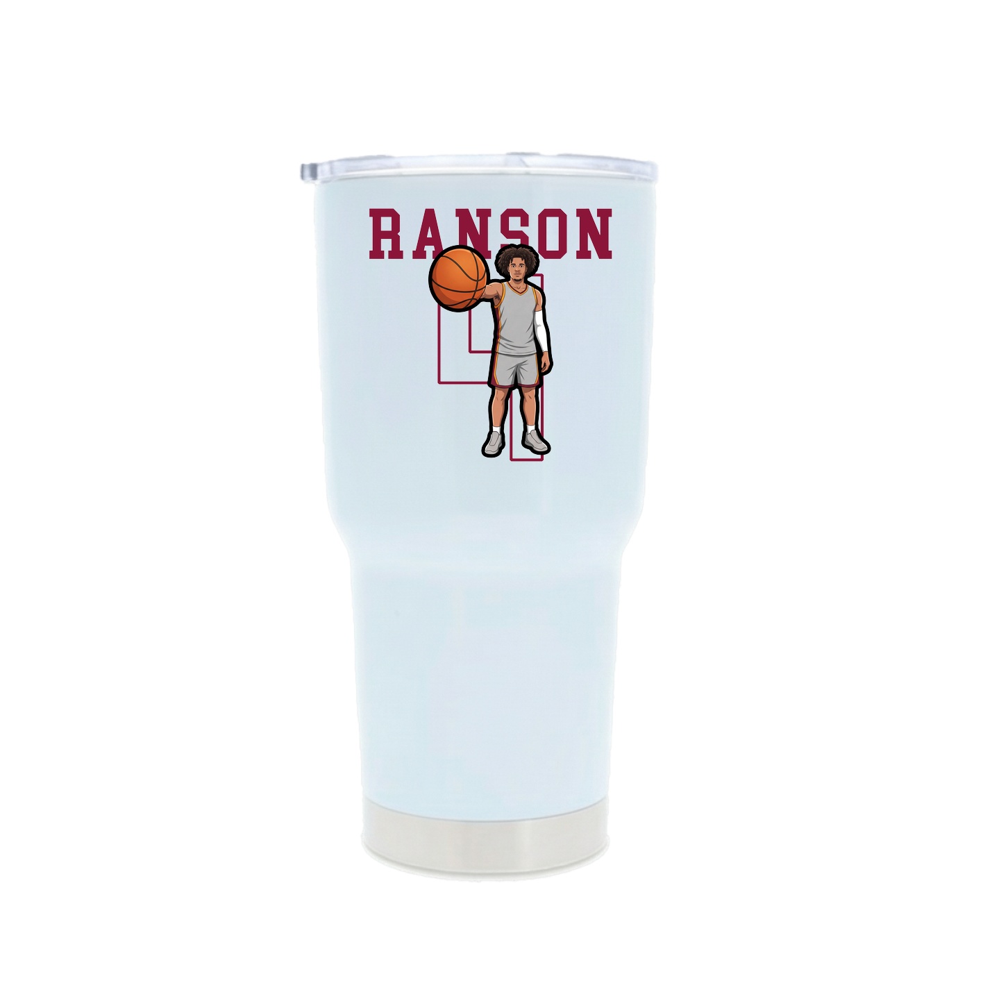 30oz Stainless Steel Tumbler — Shirsey in White