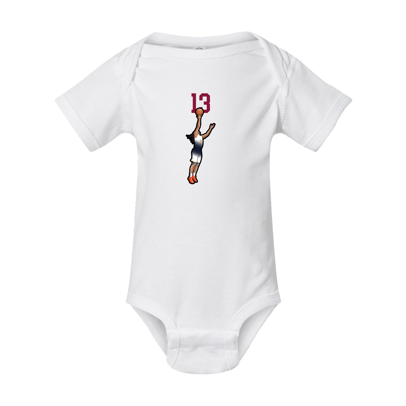 Baby Onesie — Number Top in White