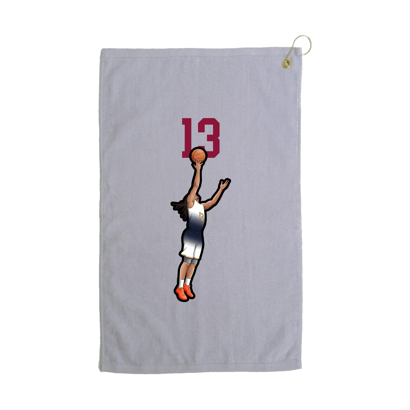 Golf Towel — Number Top in Grey