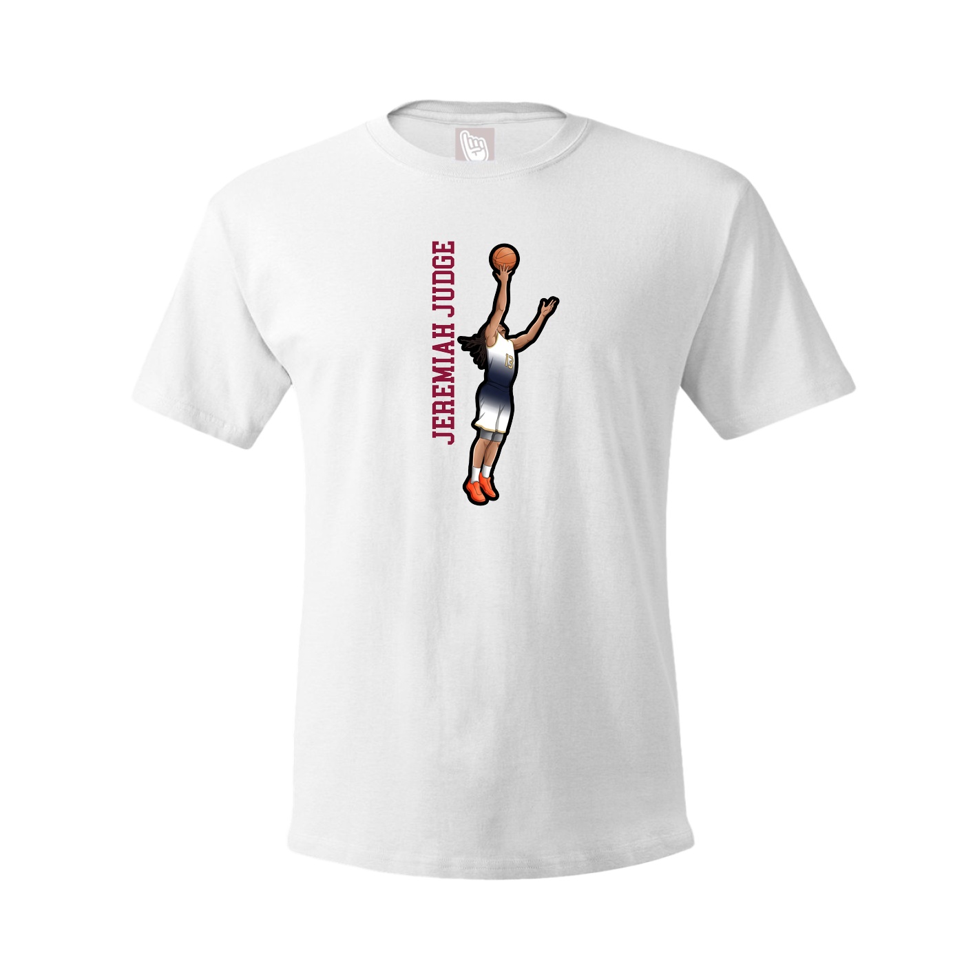 Tee — Name Vertical in White