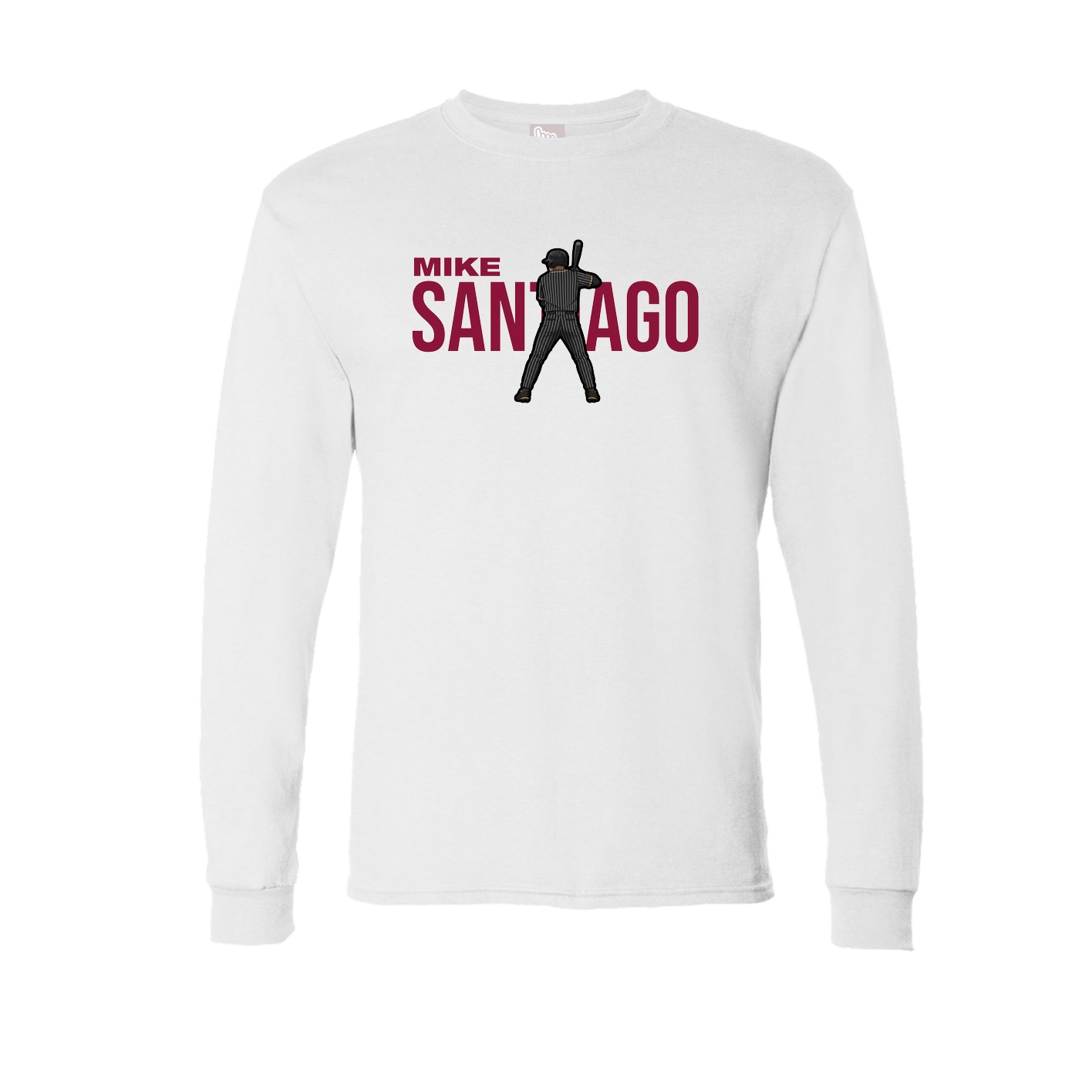 Long Sleeve Tee — Player Name in White
