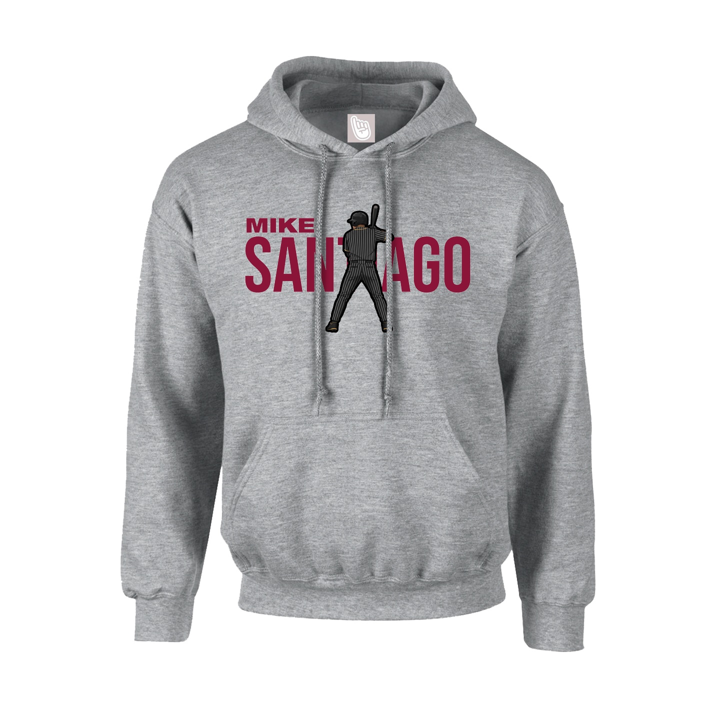 Youth Hoodie — Player Name in Grey
