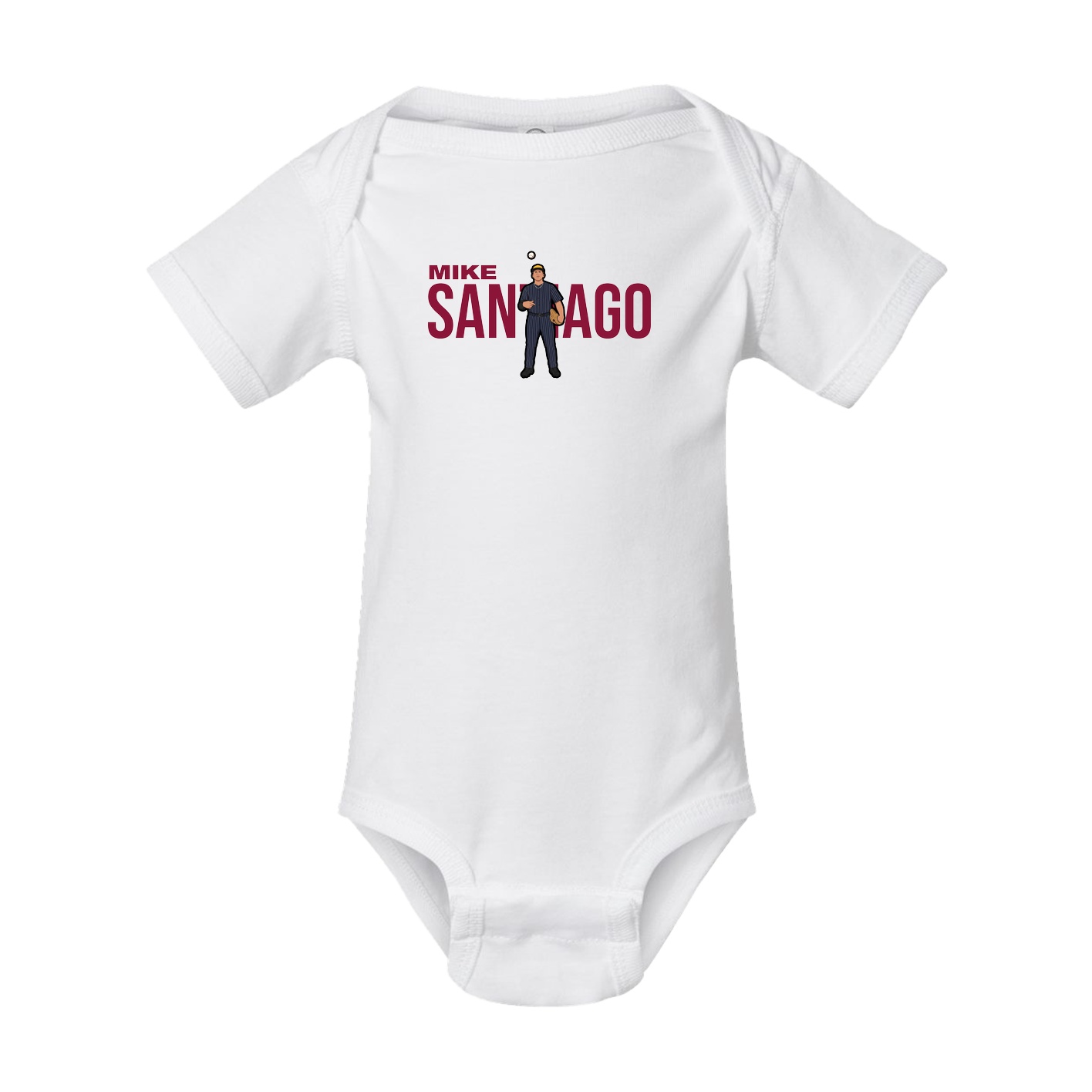 Baby Onesie — Player Name in White