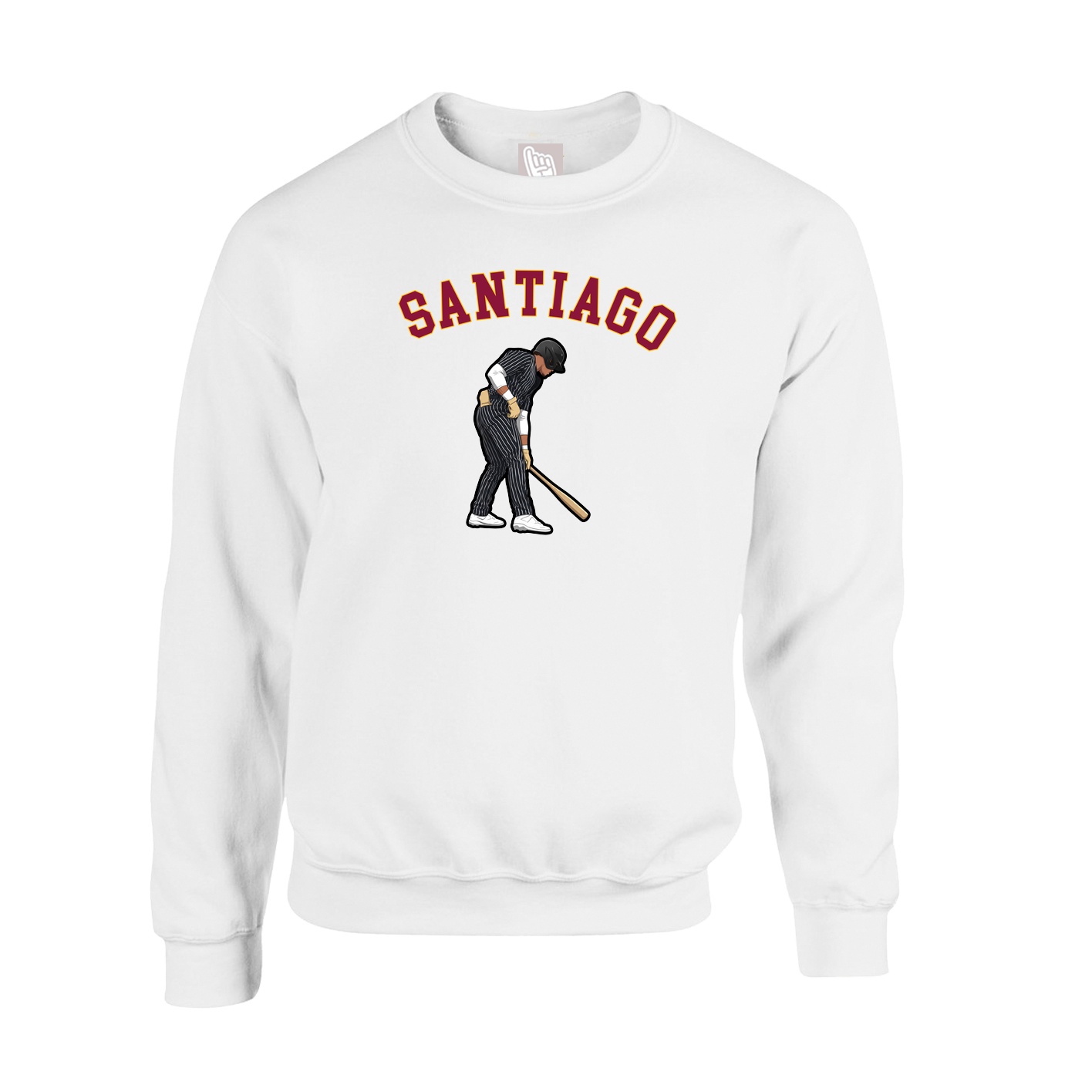 Fleece Crew — Shirsey Arch in White