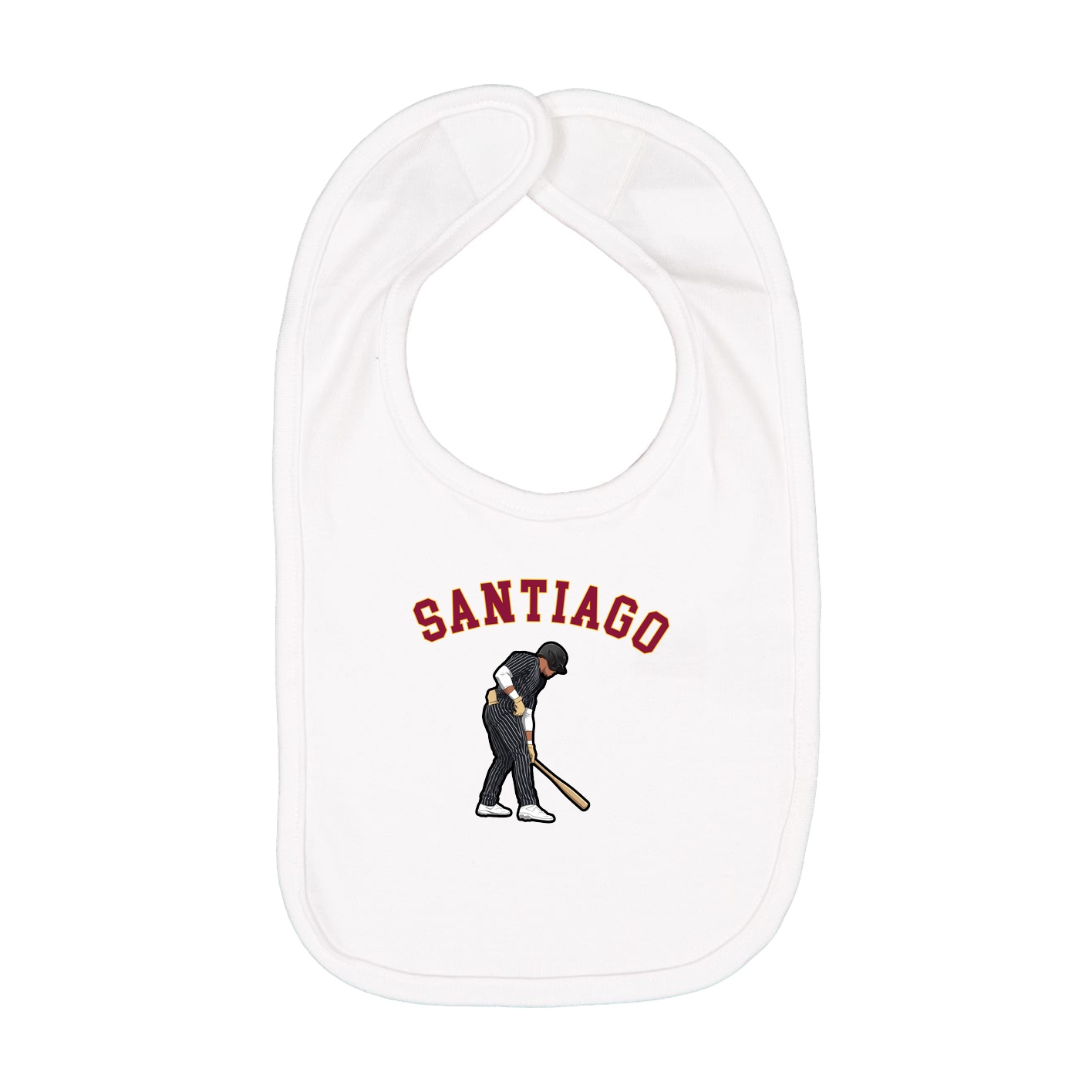 Infant Bib — Shirsey Arch in White