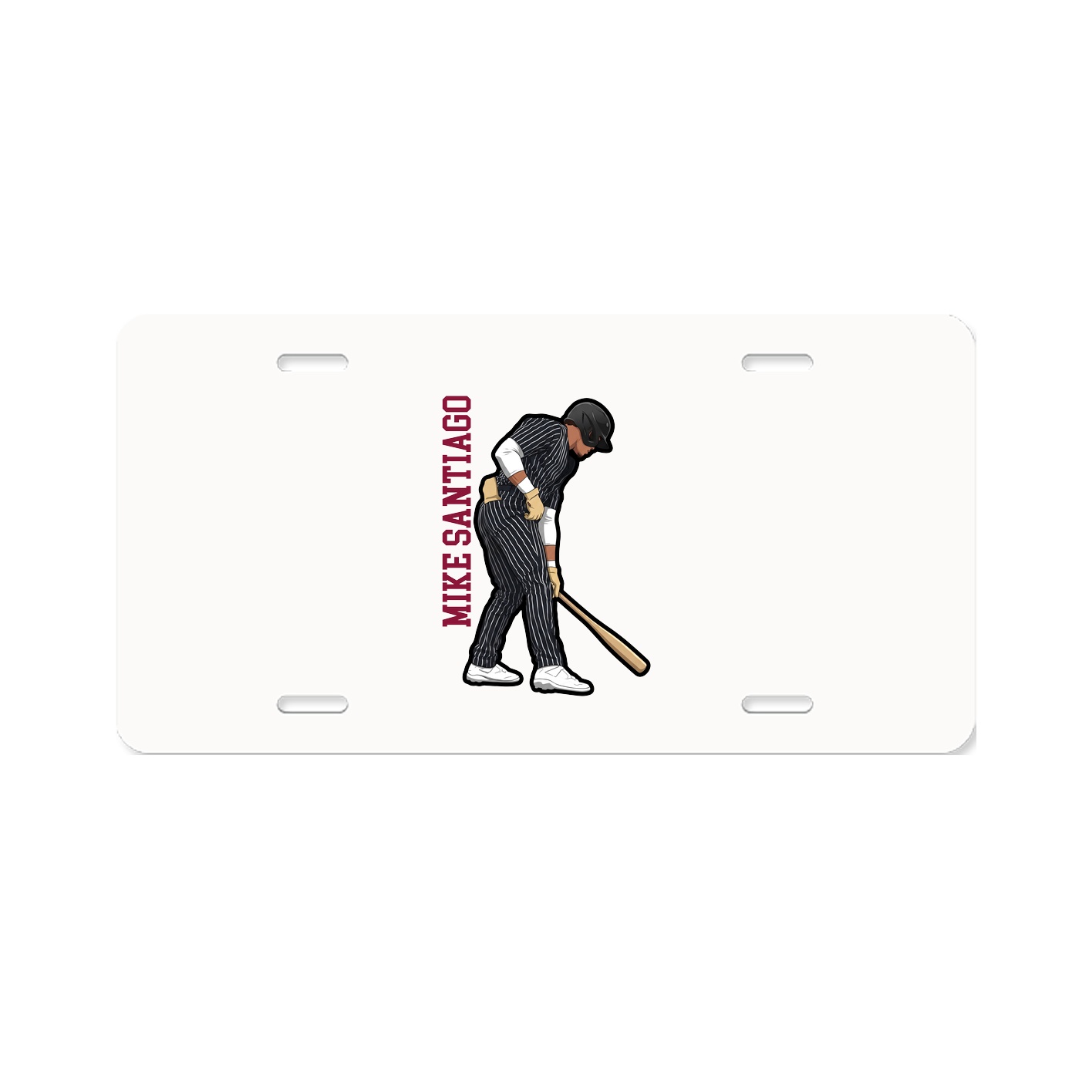 License Plate — Name Vertical in Classic