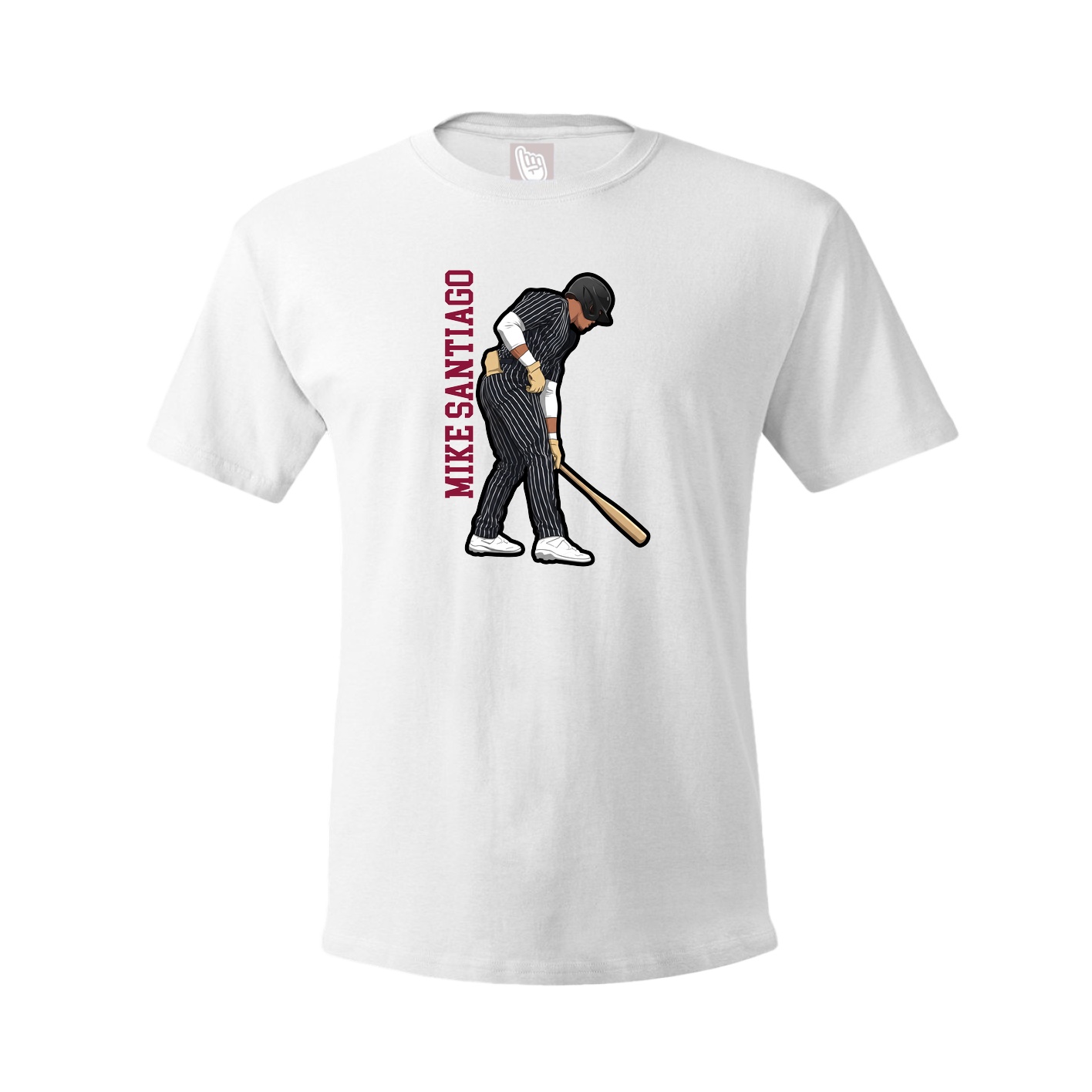 Tee — Name Vertical in White