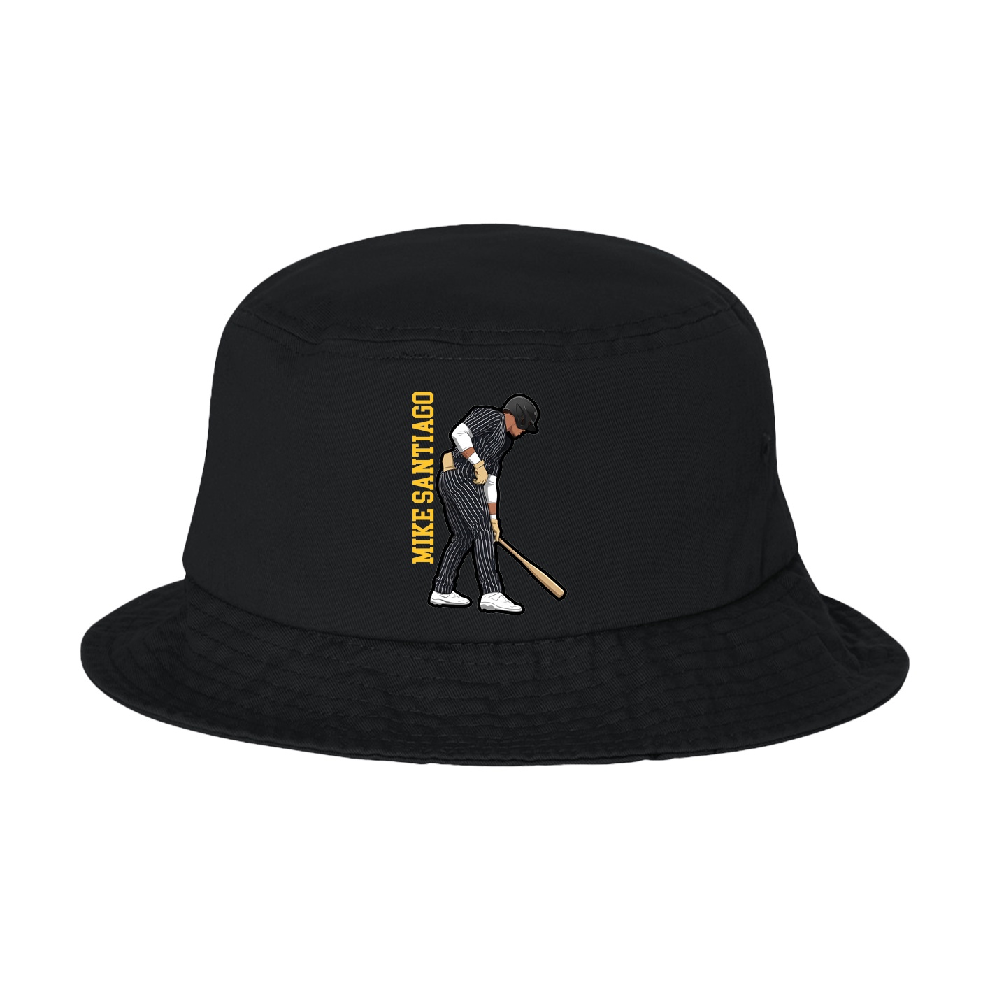 Bucket Cap — Name Vertical in Black