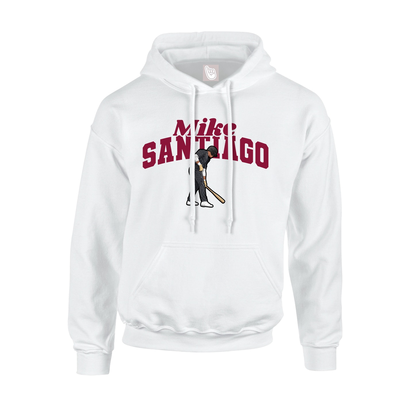 Hoodie — Signature Arch in White