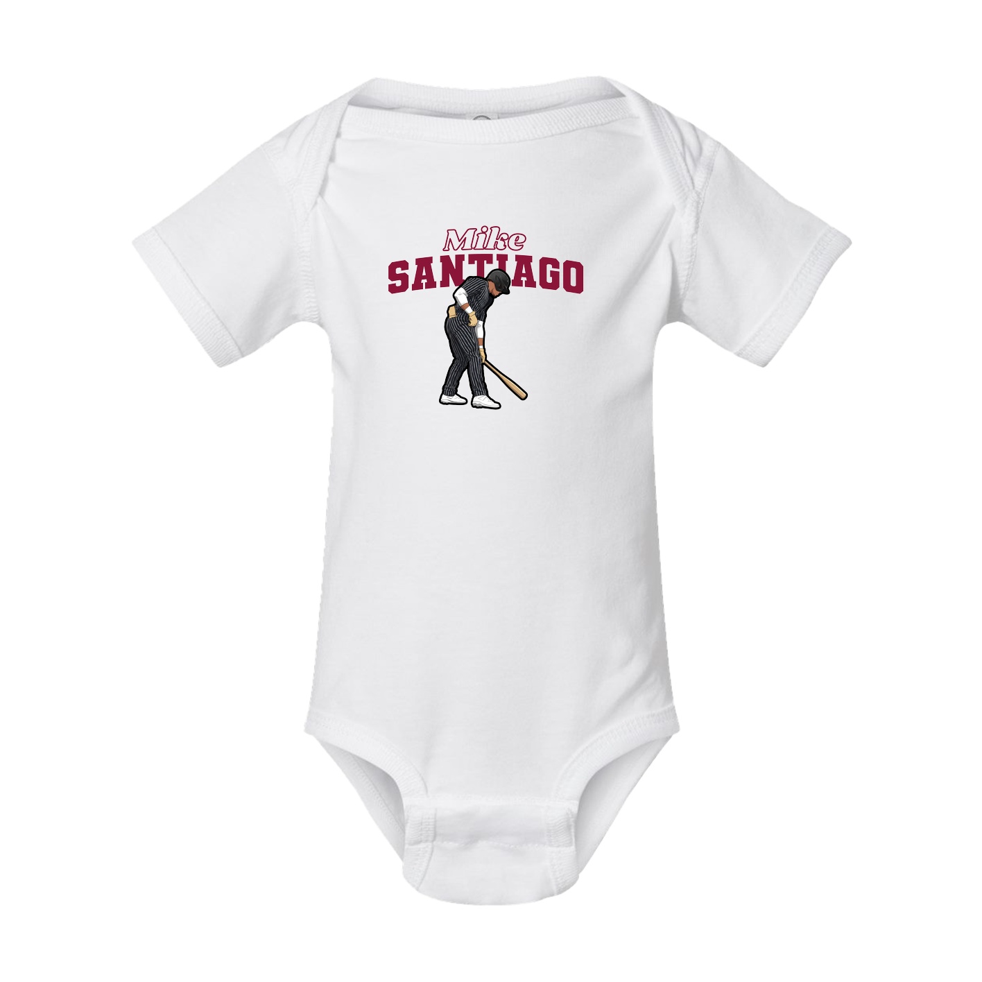 Baby Onesie — Name Arch in White