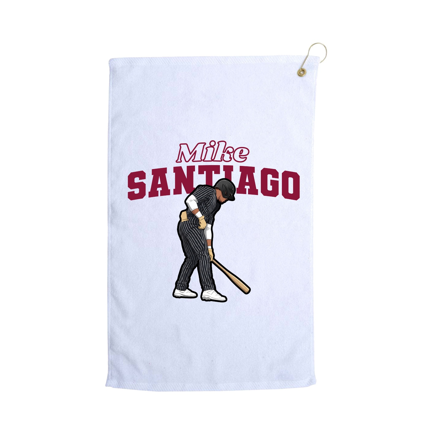 Golf Towel — Name Arch in White