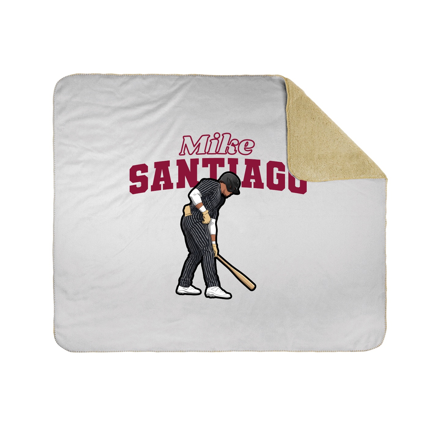 Throw Blanket — Name Arch in White