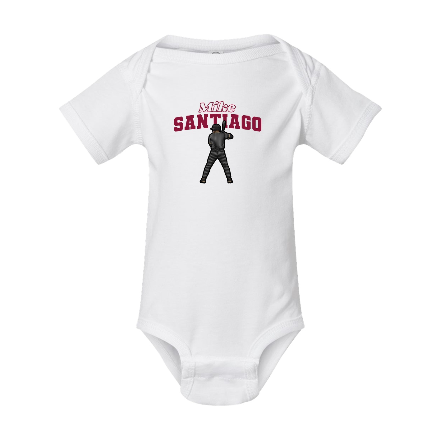 Baby Onesie — Name Arch in White