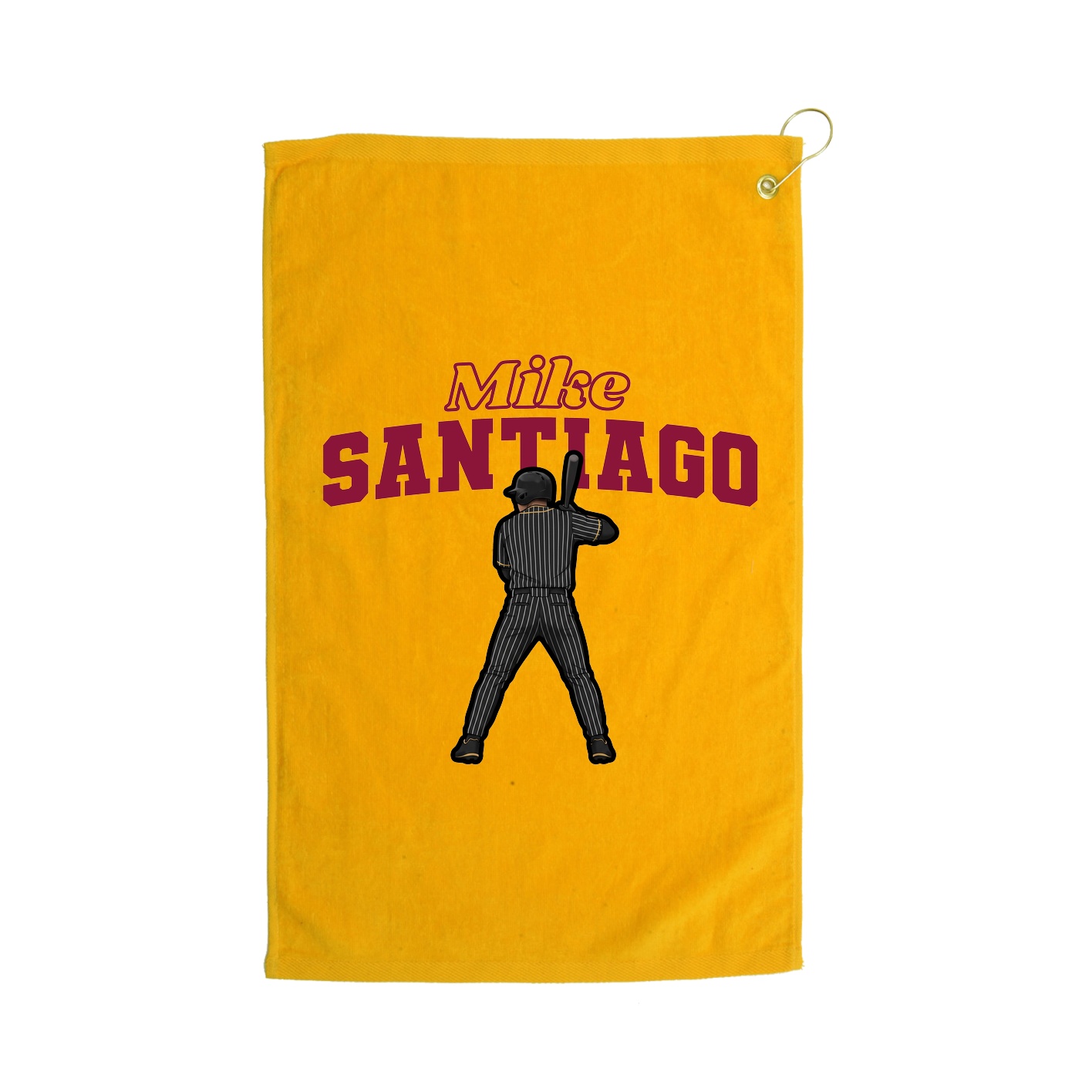 Golf Towel — Name Arch in Gold