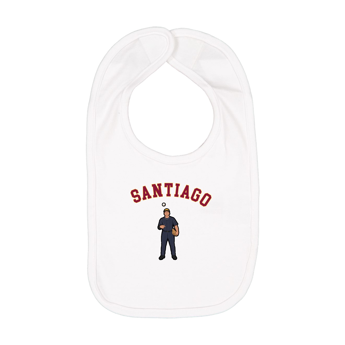 Infant Bib — Shirsey Arch in White