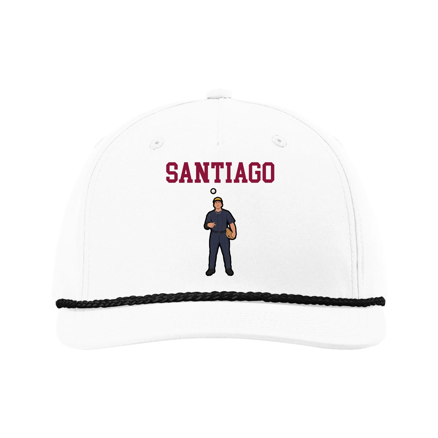 Five-Panel Classic Rope Cap — Shirsey in White