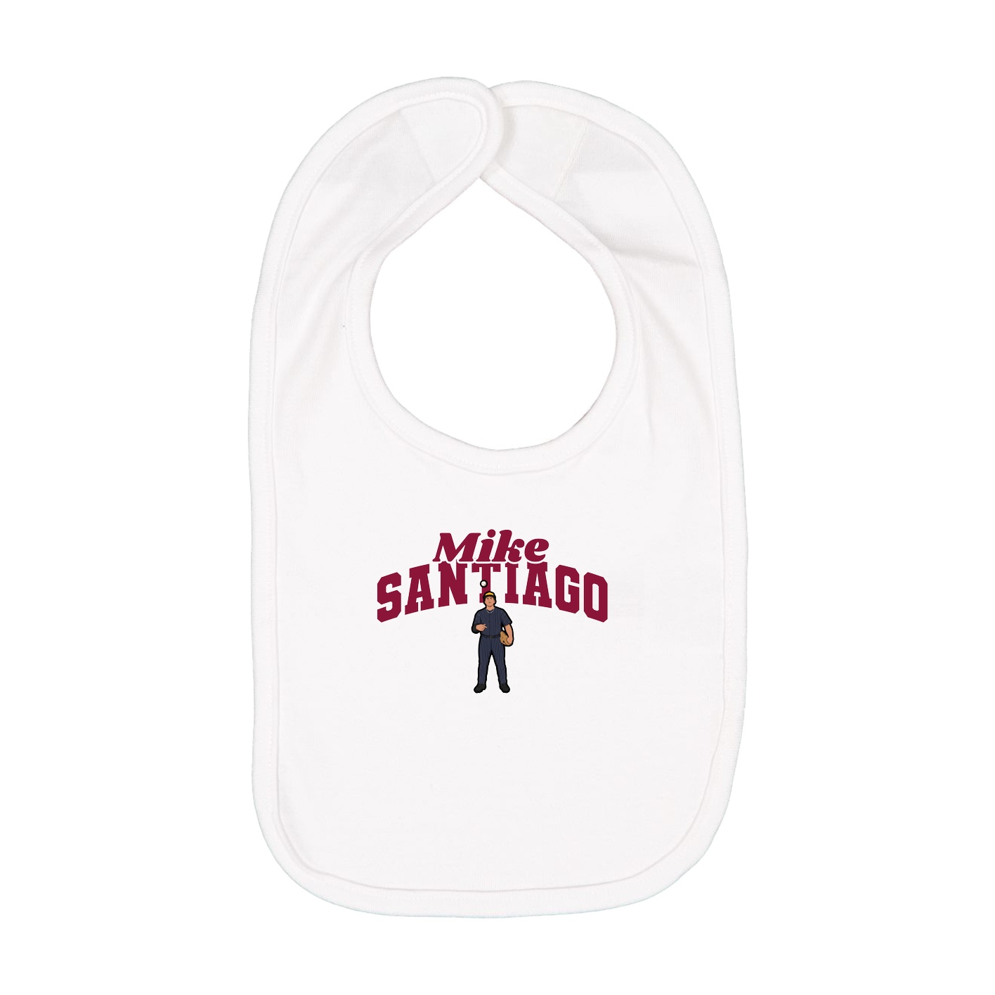Infant Bib — Signature Arch in White