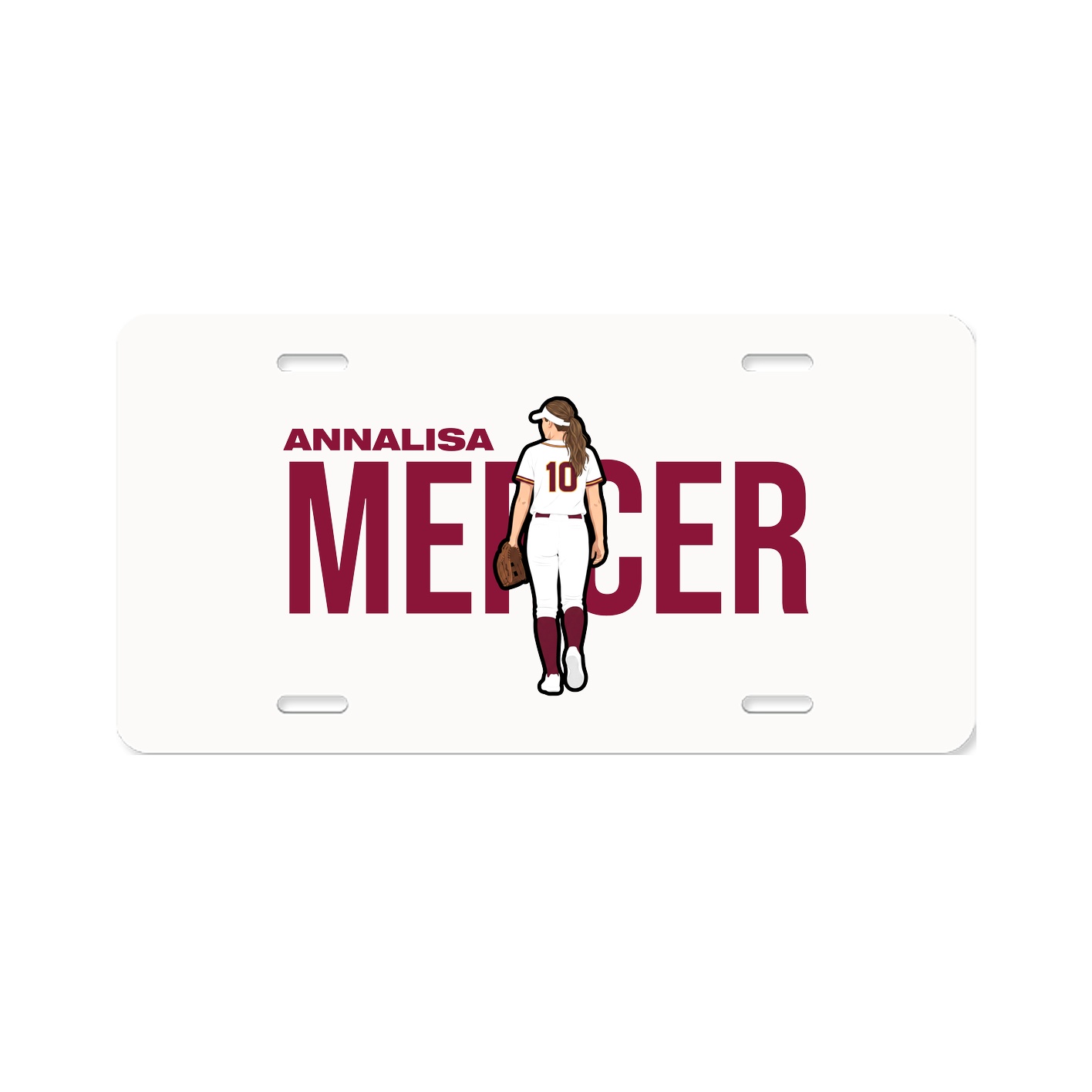 License Plate — Player Name in Classic