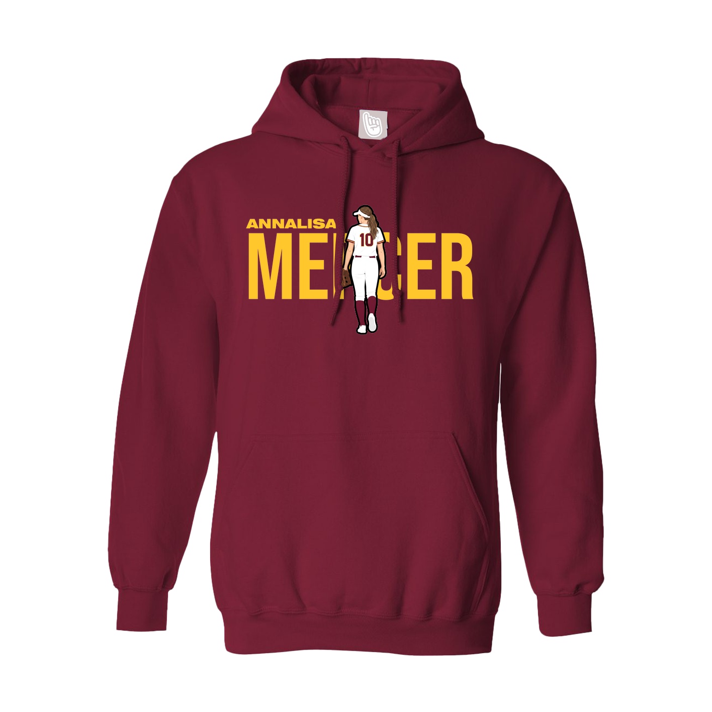 Hoodie — Player Name in Cardinal