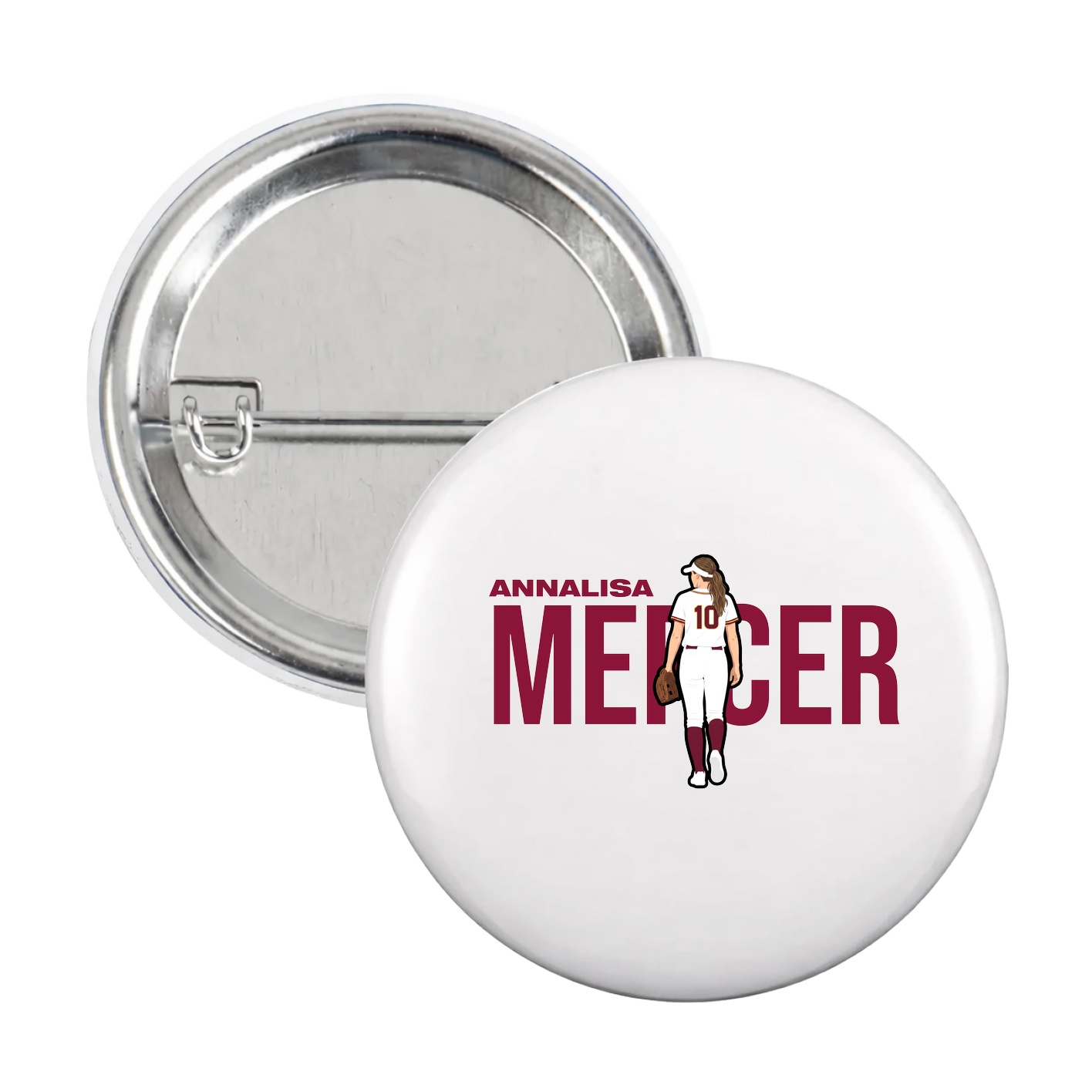 Game Day Button — Player Name in White