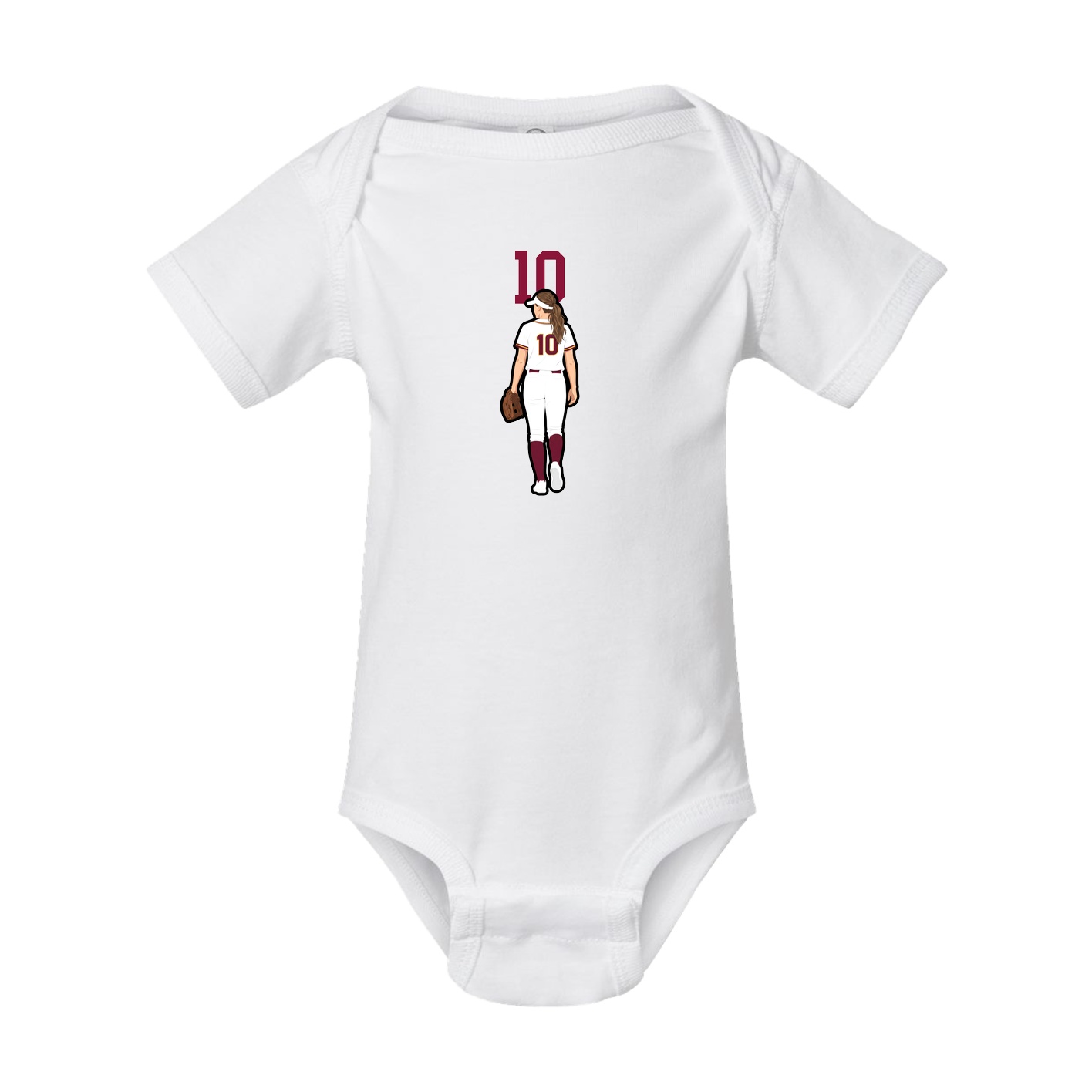 Baby Onesie — Number Top in White