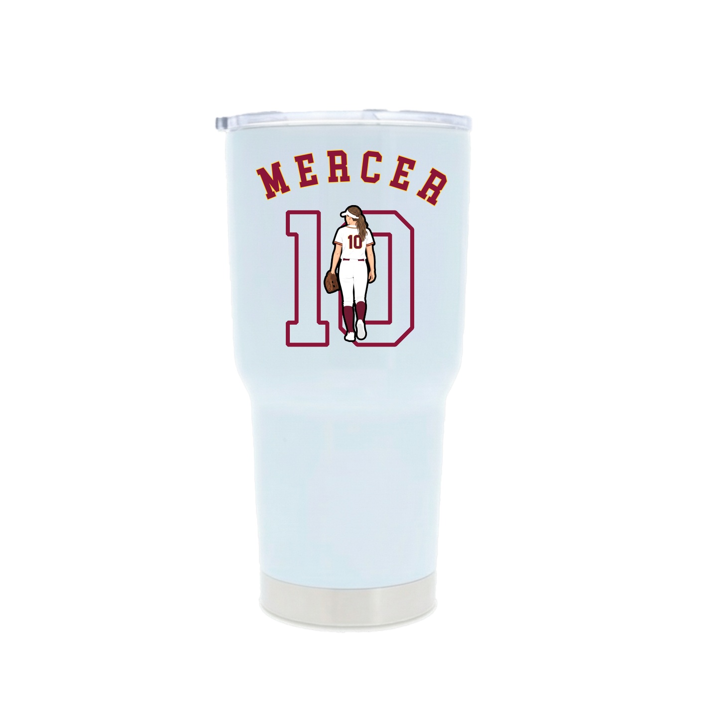 30oz Stainless Steel Tumbler — Shirsey Arch in White