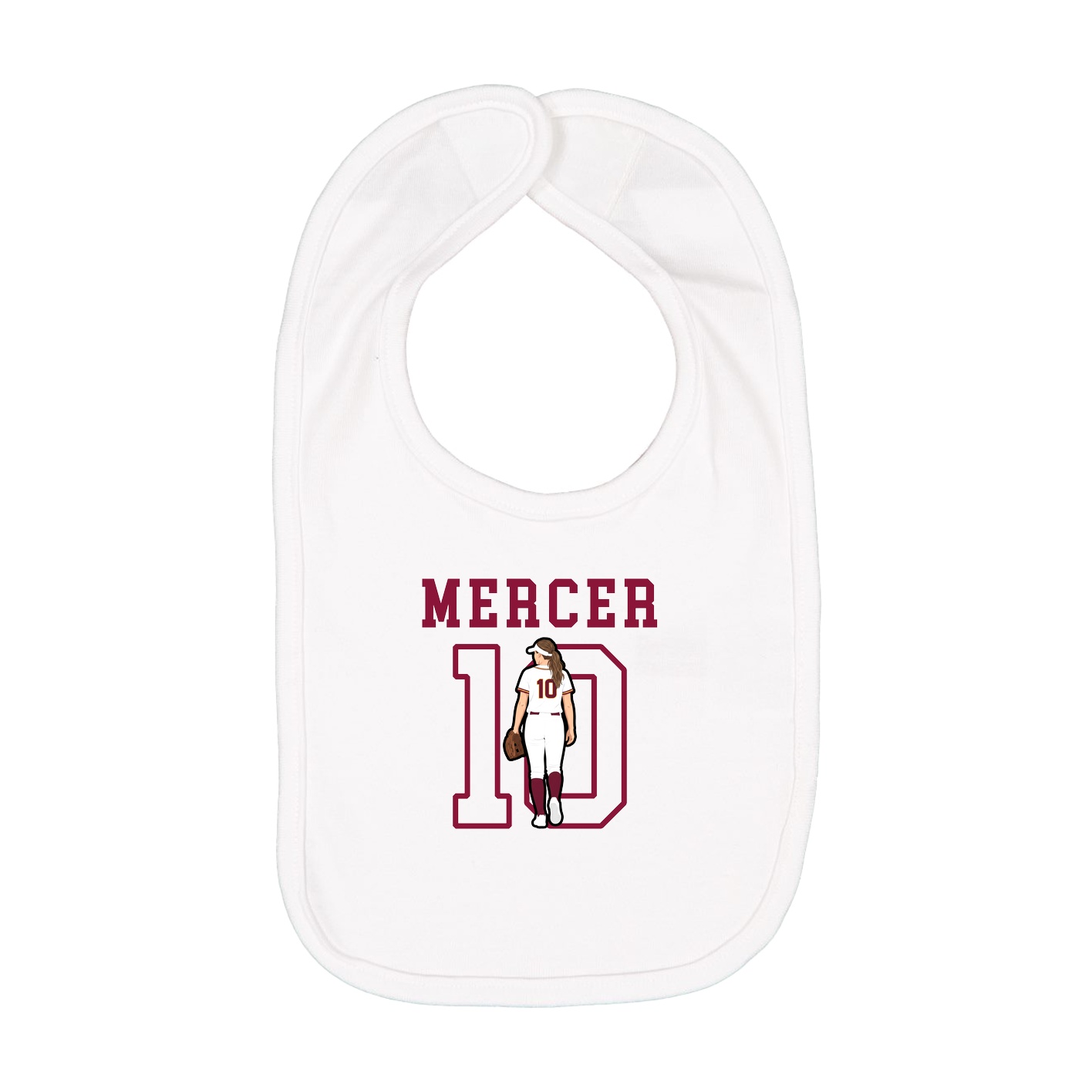 Infant Bib — Shirsey in White