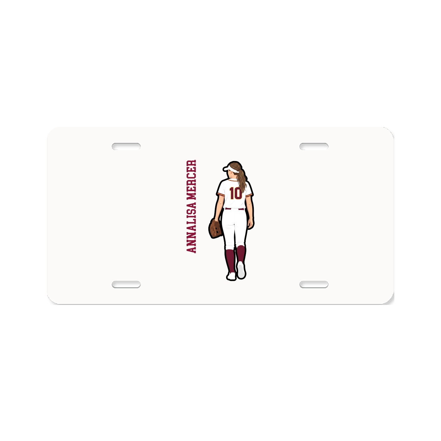 License Plate — Name Vertical in Classic