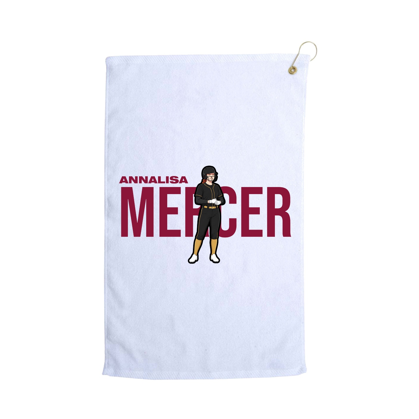 Golf Towel — Player Name in White