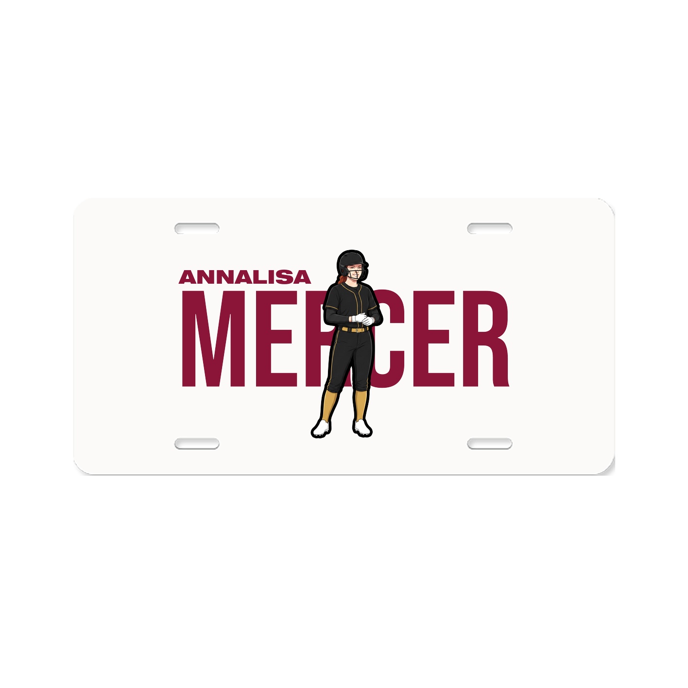 License Plate — Player Name in Classic