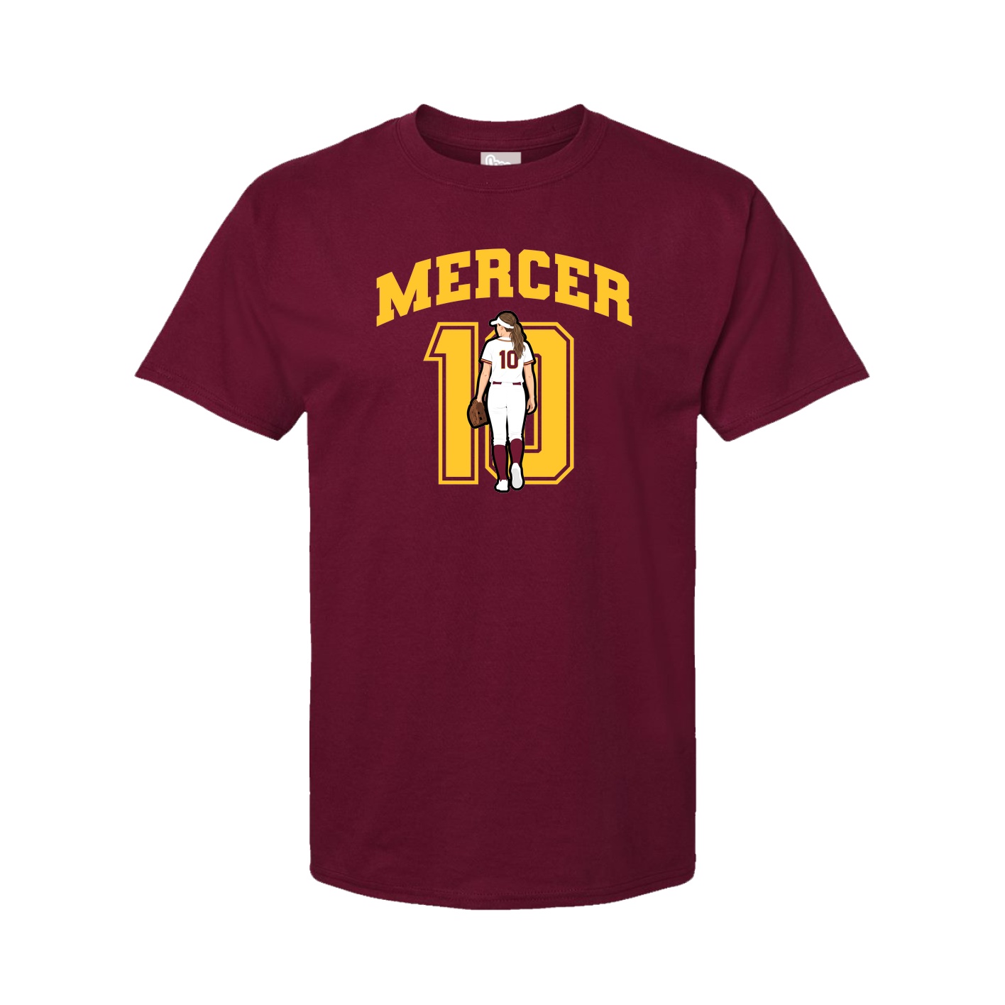 Youth Tee — Number in Cardinal