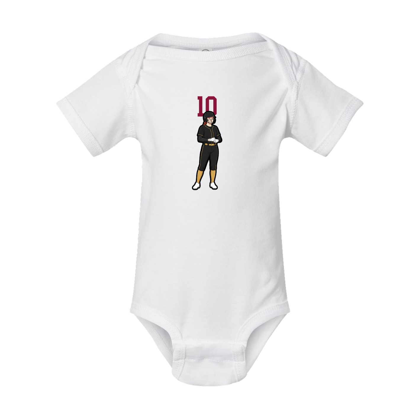 Baby Onesie — Number Top in White