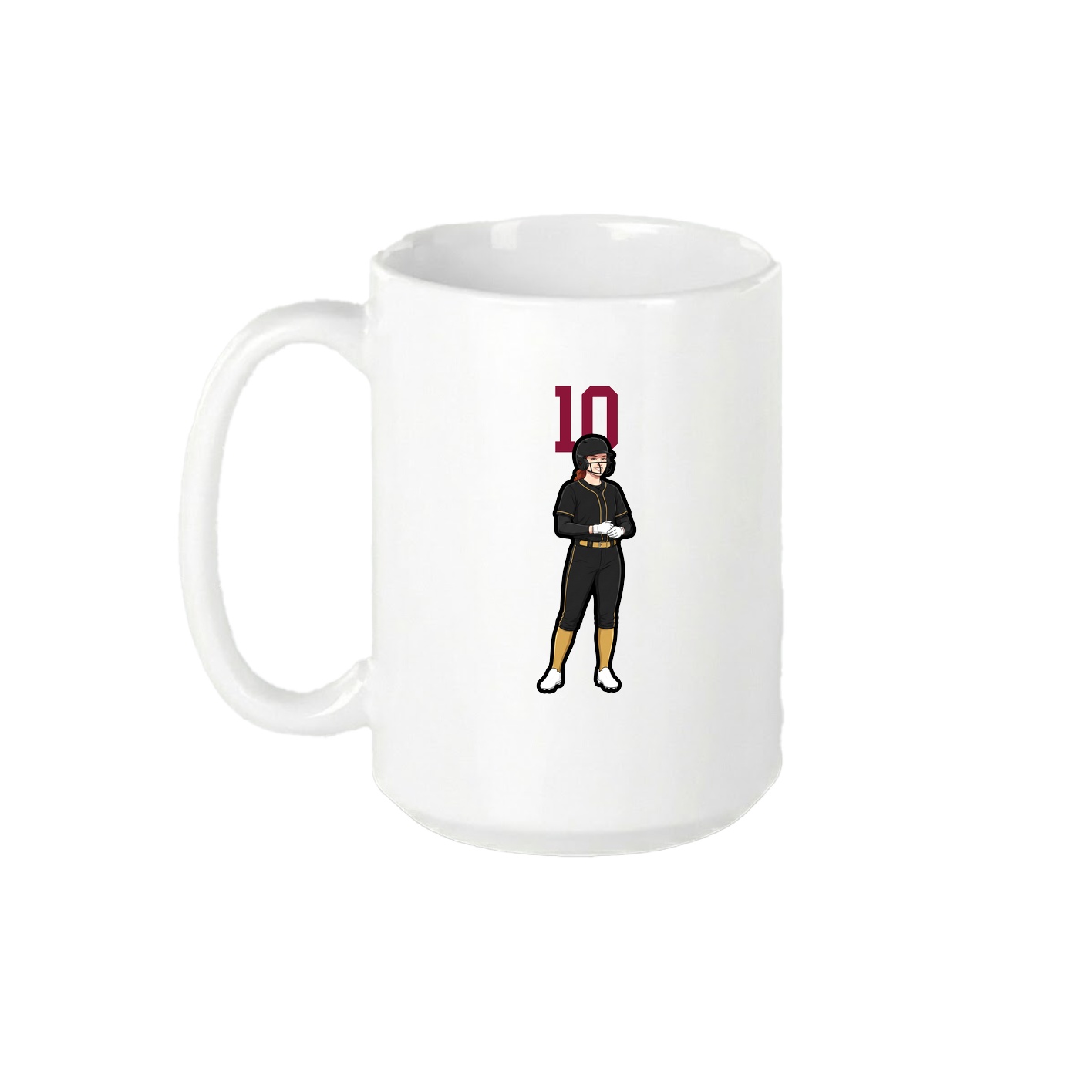 15oz Coffee Mug — Number Top in White