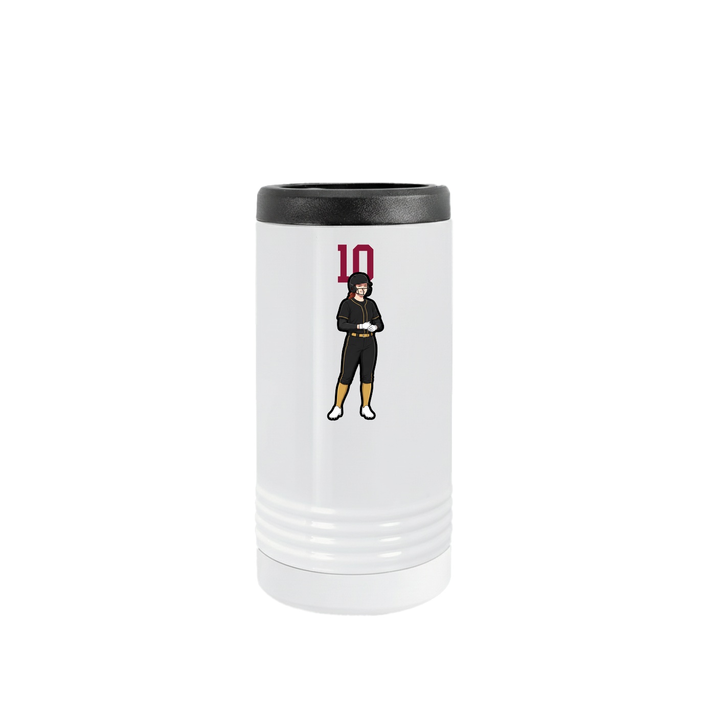 Slim Beverage Holder — Number Top in White