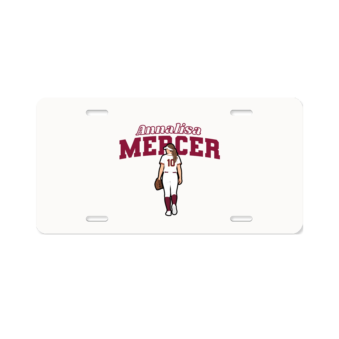 License Plate — Name Arch in Classic