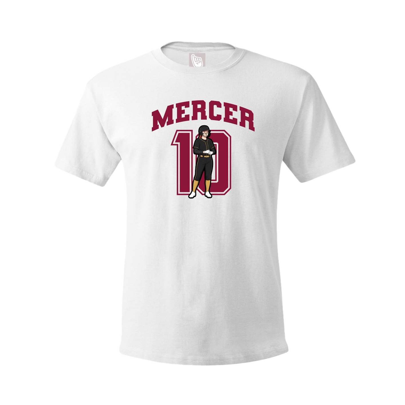 Youth Tee — Number in White