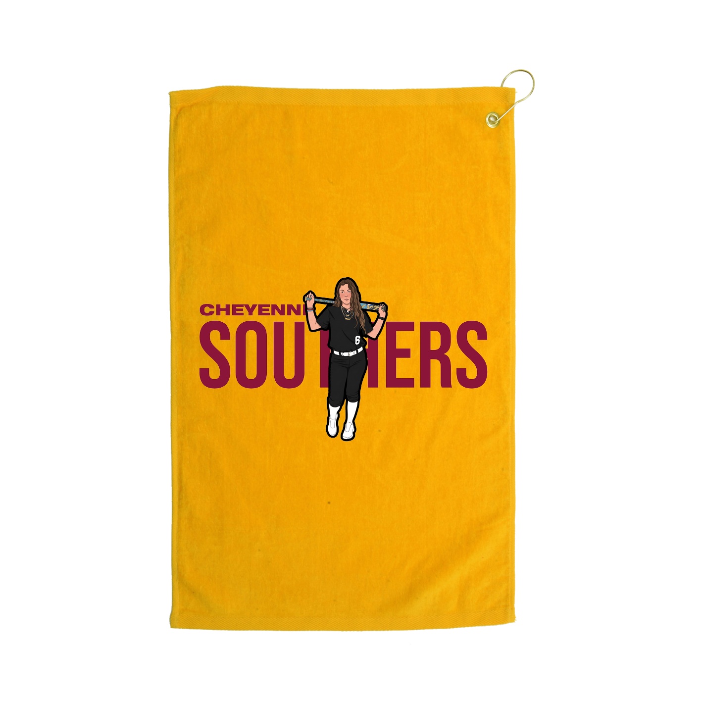 Golf Towel — Player Name in Gold