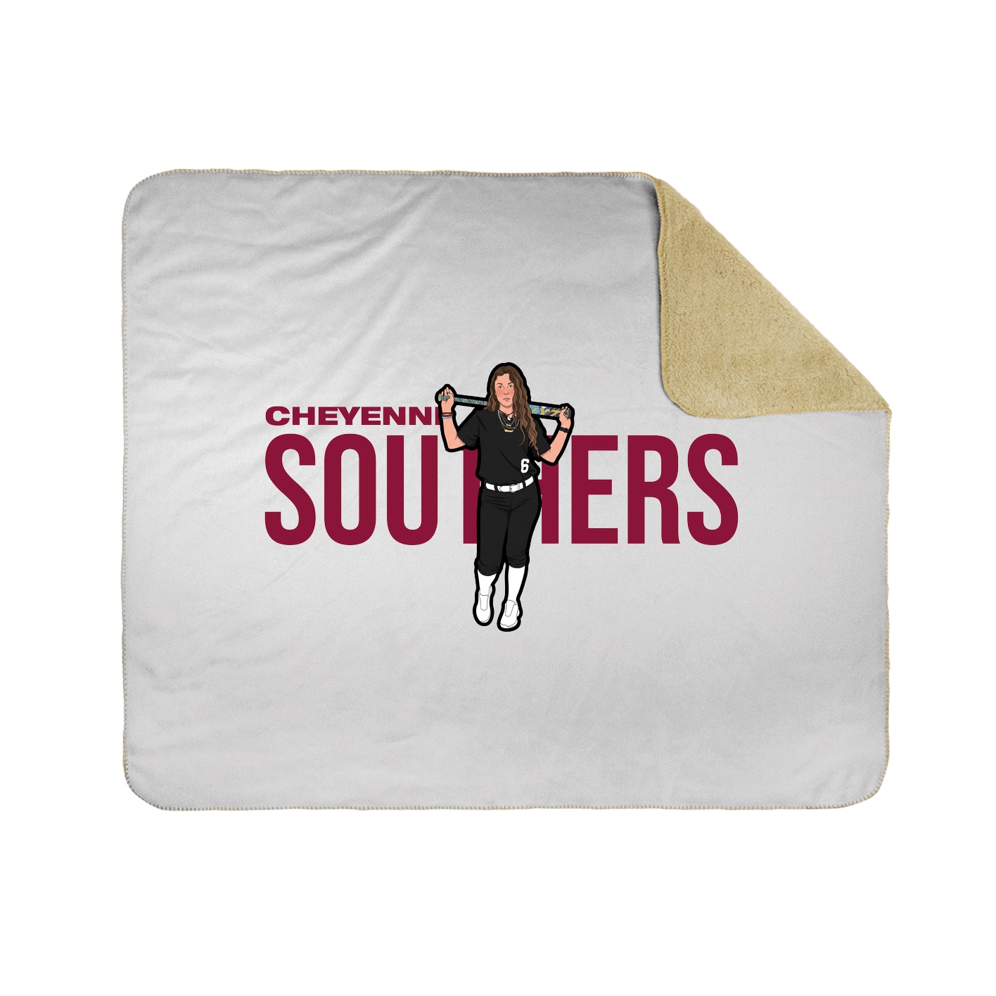 Throw Blanket — Player Name in White