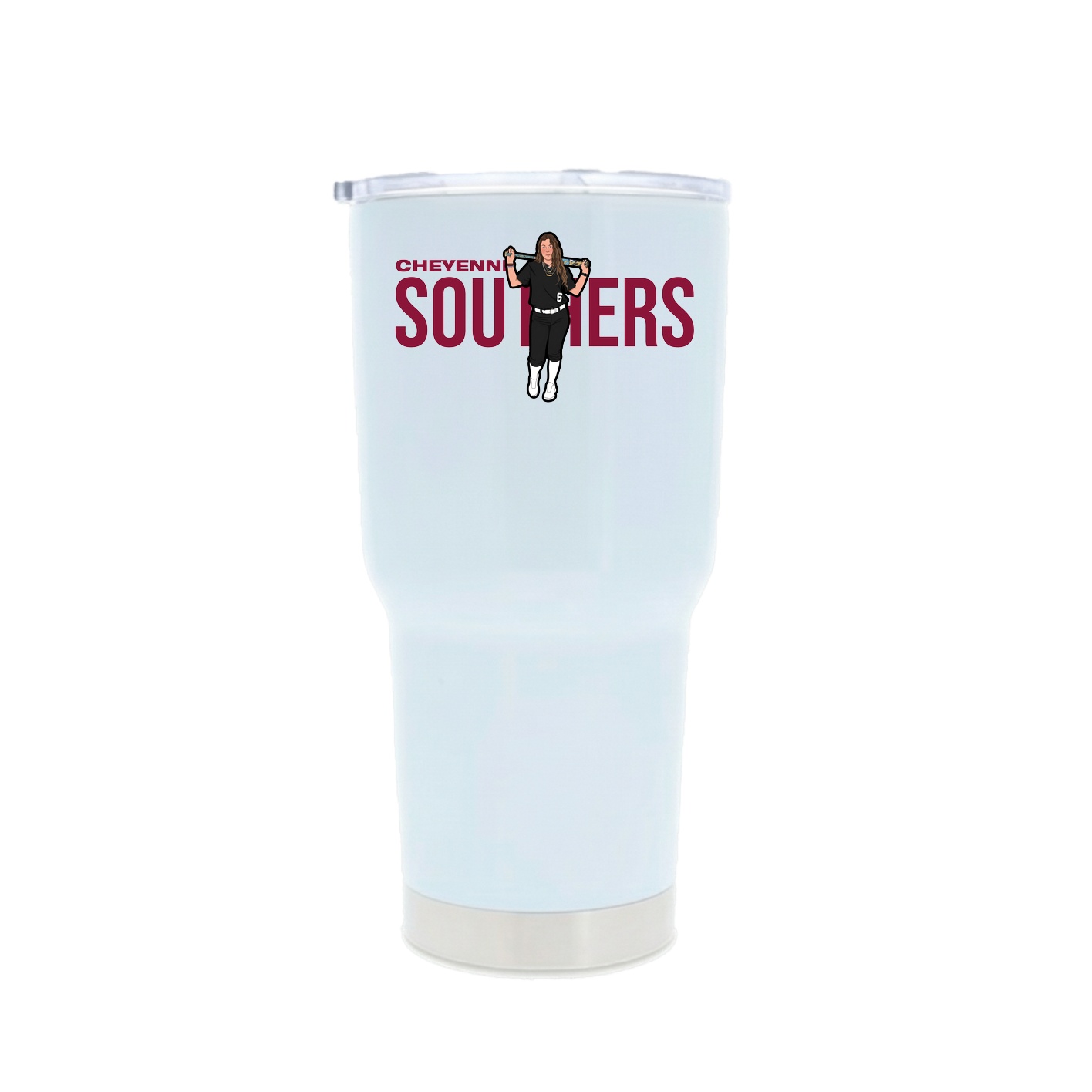 30oz Stainless Steel Tumbler — Player Name in White
