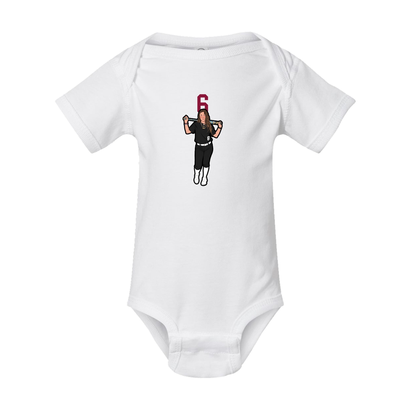 Baby Onesie — Number Top in White