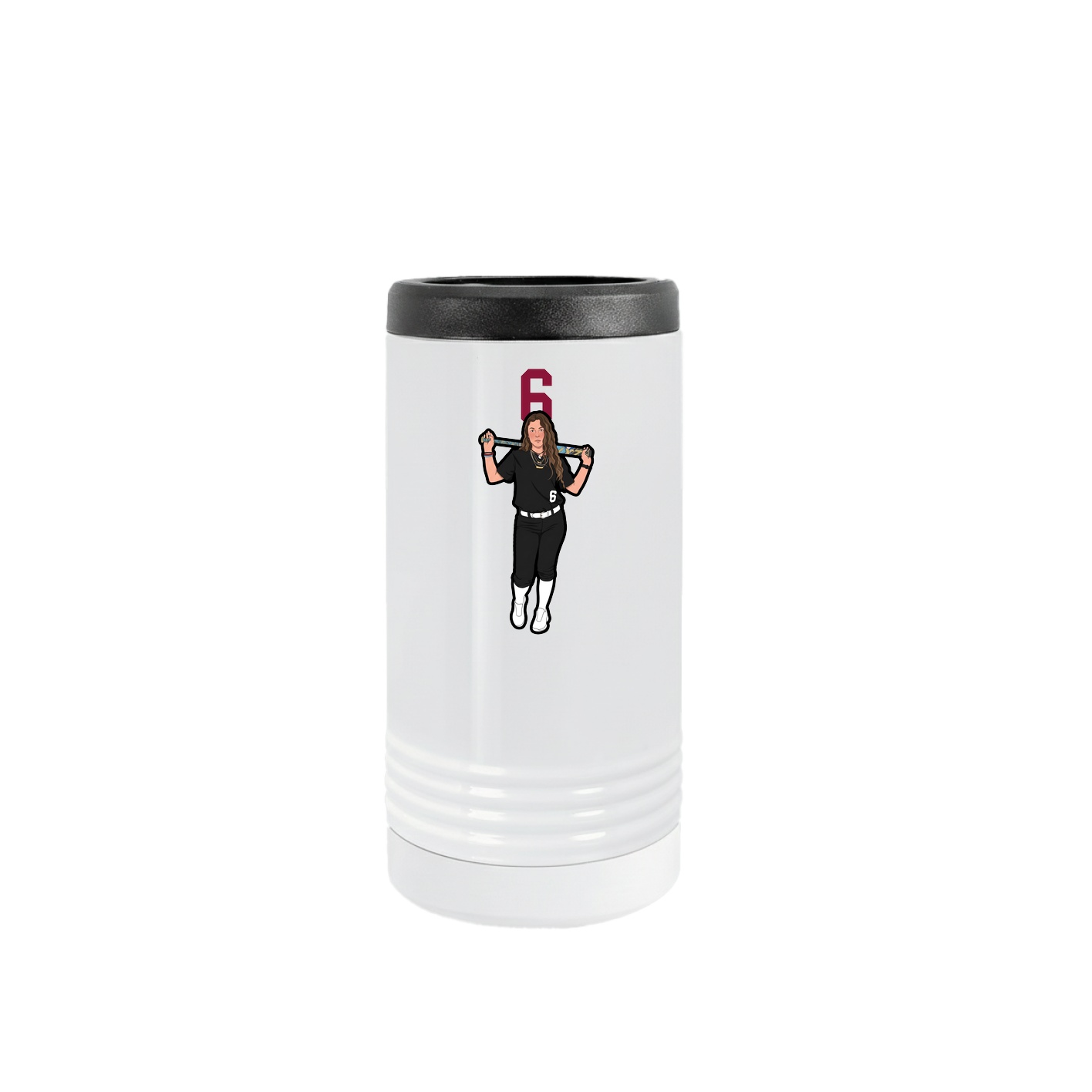 Slim Beverage Holder — Number Top in White