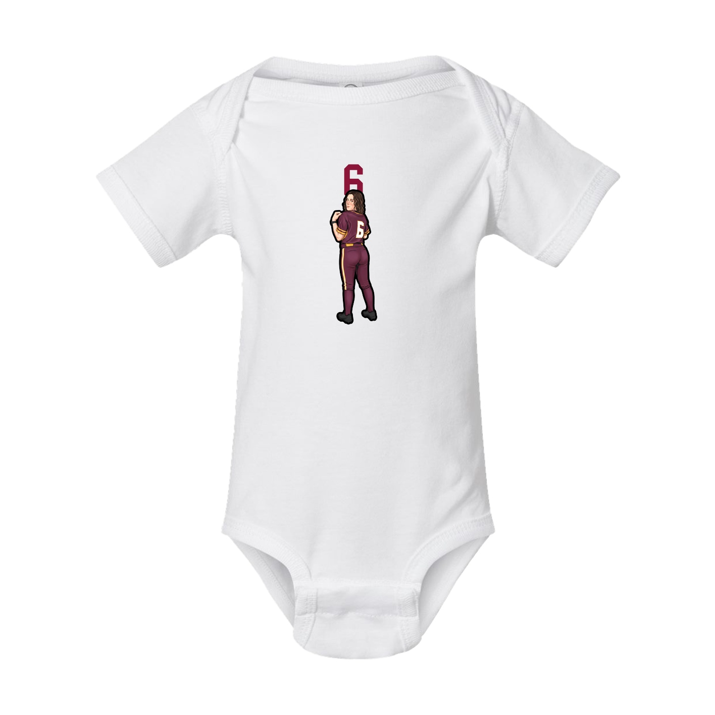 Baby Onesie — Number Top in White