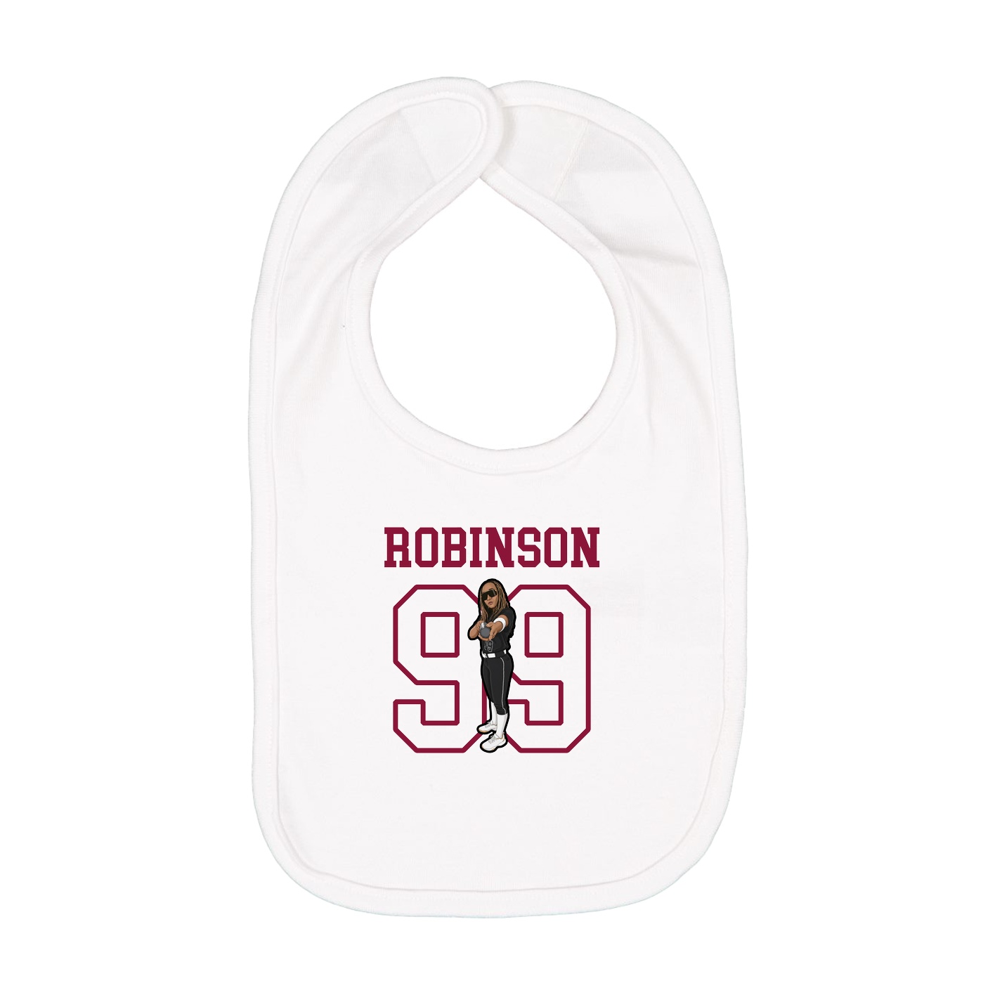 Infant Bib — Shirsey in White