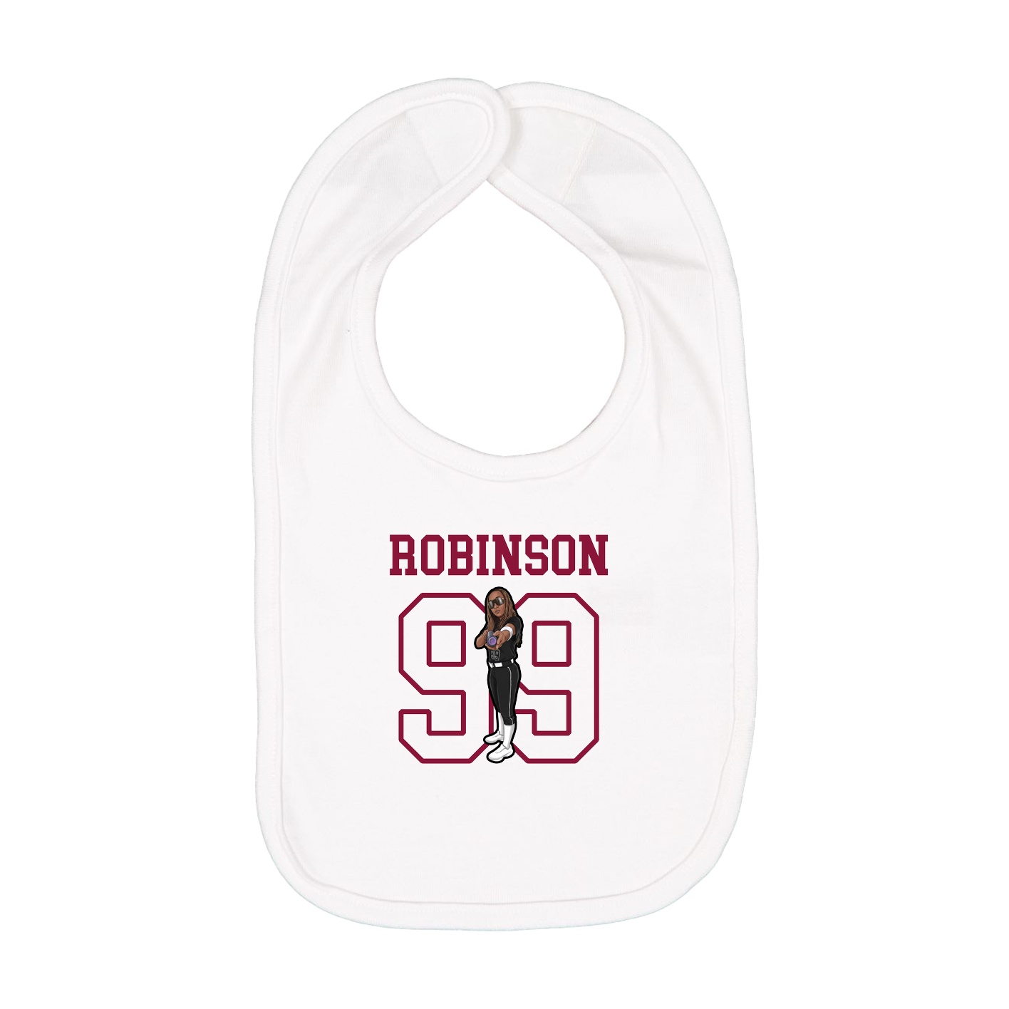 Infant Bib — Shirsey in White