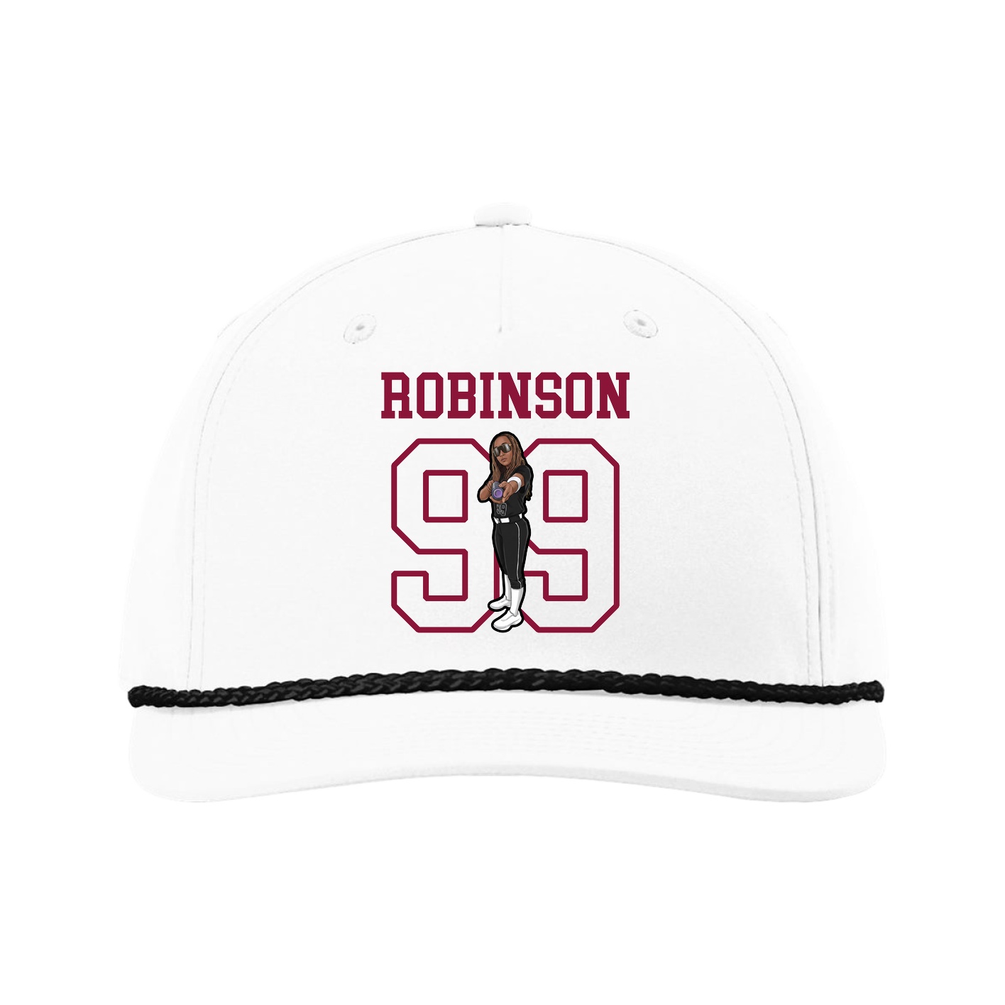 Five-Panel Classic Rope Cap — Shirsey in White