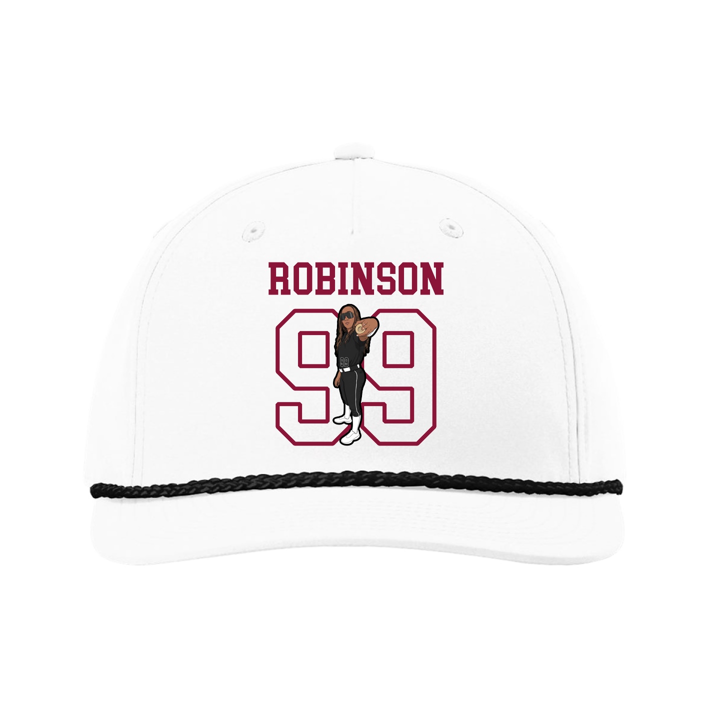 Five-Panel Classic Rope Cap — Shirsey in White