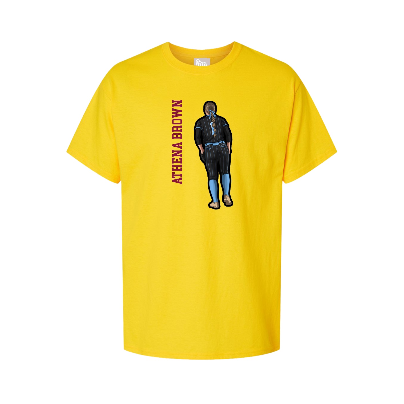 Tee — Name Vertical in Gold